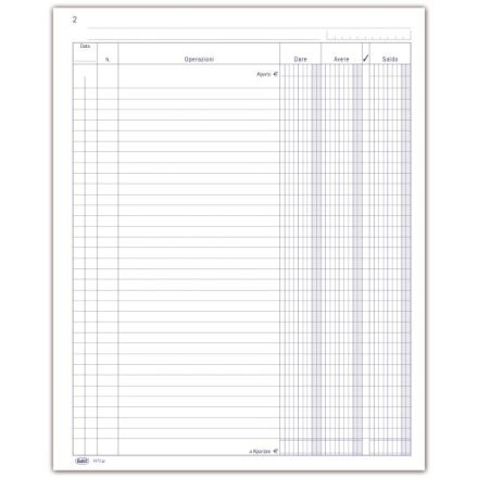 Registro Dare/Avere/Saldo - 96 pagine - 31x24,5 cm