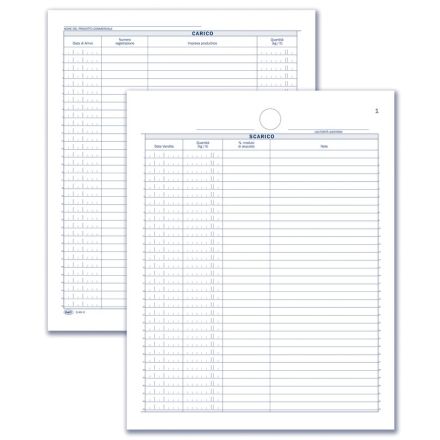 Registro Carico/Scarico prodotti fitosanitari - 49 pagine prenumerate - 31x24,5 cm