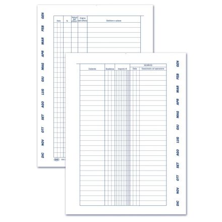 Registro Effetti - Scadenzario gennaio/dicembre per soli effetti attivi - 4 pagine per mese con spirale - 24x17 cm