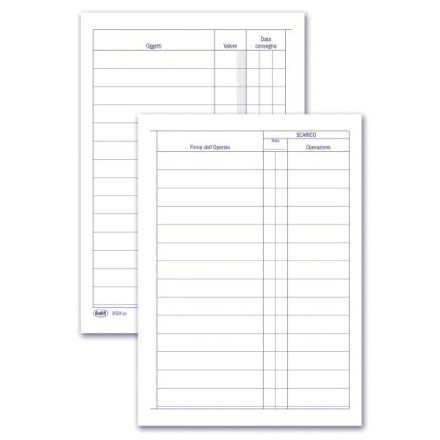 Registro Carico/Scarico attrezzi aziendali dati in uso all¿operaio - tascabile - 17x12 cm