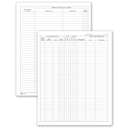 Registro Noleggio autoveicoli - 49 pagine prenumerate - 31x24,5 cm