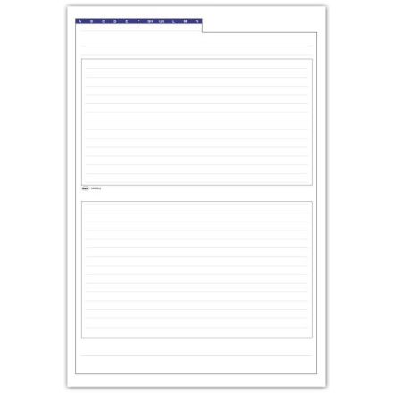 Scheda/Busta a righe con naselli a/z - 14,8x21 cm