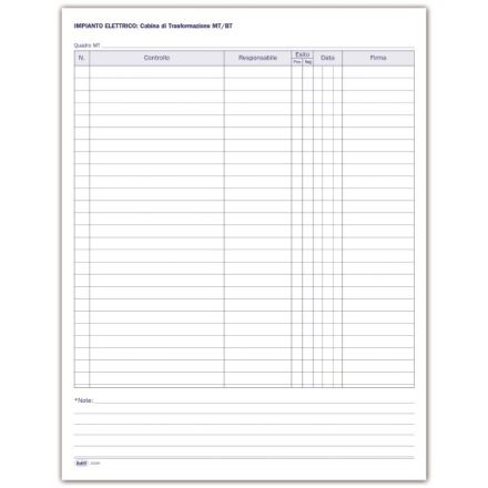 Registro dei controlli periodici per alberghi e strutture ricettive per la prevenzione incendi - 80 pagine - 31x24,5 cm