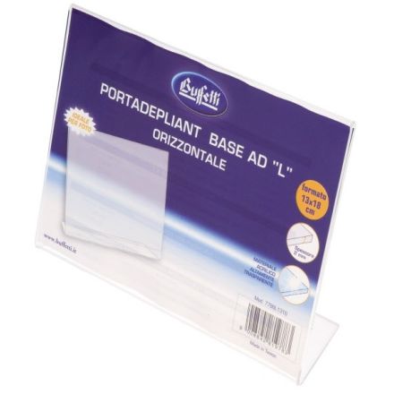 Portadepliant e porta fotografie - base a L - 13x18 cm