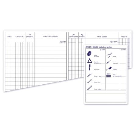 Libretto di Marcia per autoveicolo - Registro 48 pagine - 17x24 cm