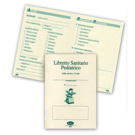 Registro Libretto sanitario pediatrico - 32 pagine - 17x12 cm