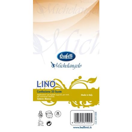 Conf. 25 buste lino - ruivida bianco - 11x22 cm