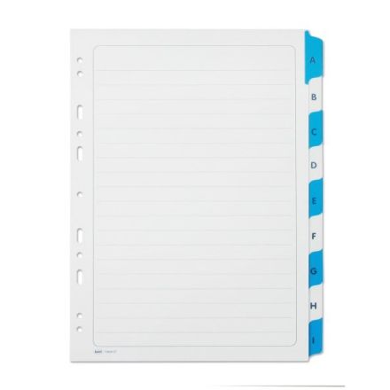 Divisori - Cartoncino - A/Z 27 tasti colorati plastificati - A4 - bianco