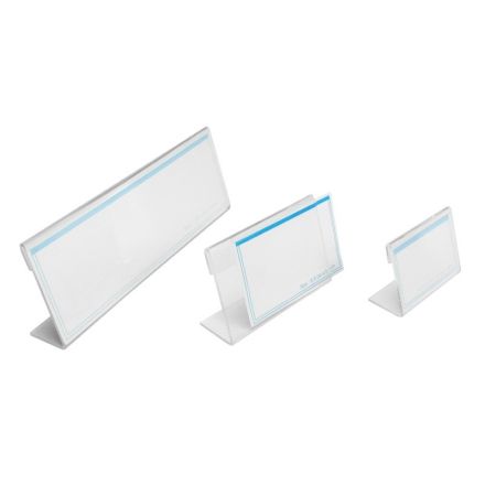 Portanome da tavolo in acrilico trasparente - 6x18 cm