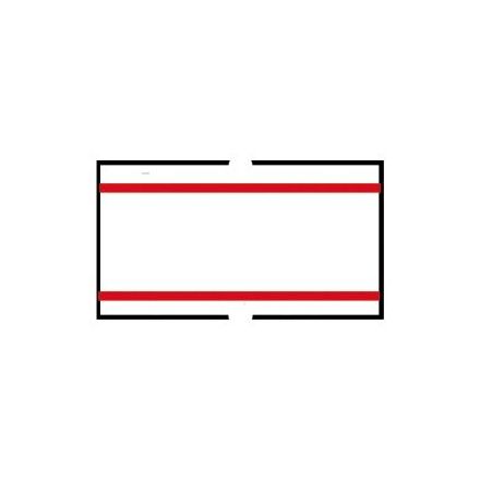Etichette rettangolari 21x12 mm - 2 fori righe rosse - rimovibili