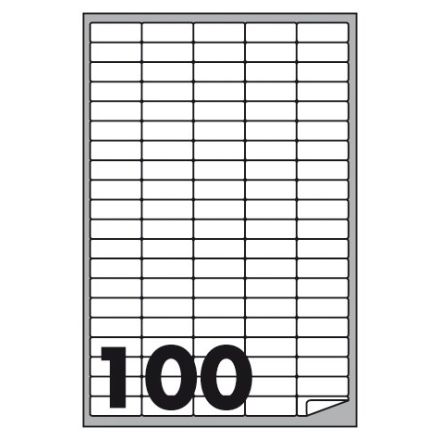 Etichette multifunzione - conf. 100 fogli - f.to 37x14 mm - angoli arrotondati con margine - n. etichette per foglio 100