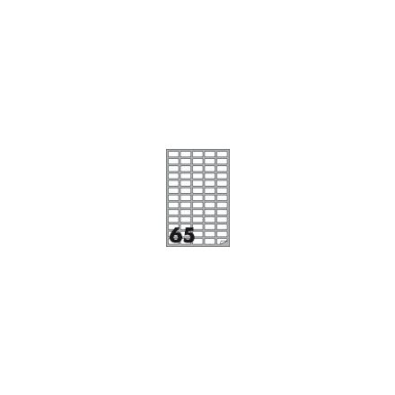 Etichette multifunzione - conf. 100 fogli - f.to 38,1x21,2 mm - angoli arrotondati con margine - n. etichette per foglio 65