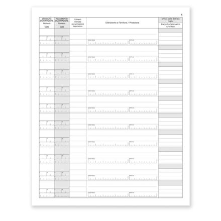 Registro Protocollo delle dichiarazioni di intento esportatori - 97 pagine prenumerate - 31x24,5 cm