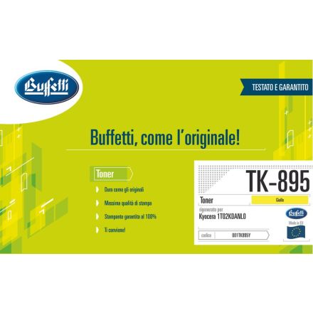 Kyocera Toner - Compatibile Rigenerato TK-895 1T02K0ANL0 - Giallo - 6.000 pag
