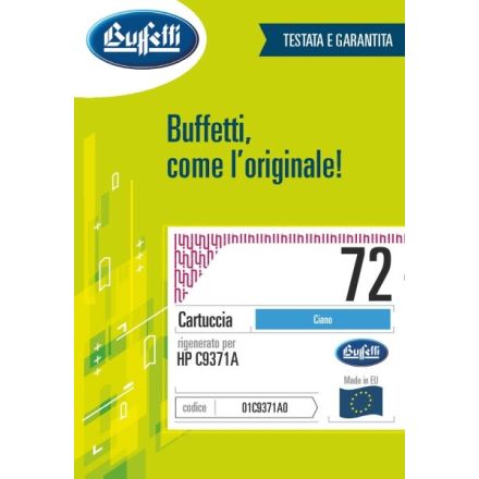 Cartuccia ink jet HP - Compatibile Rigenerato 72 C9371A - Ciano - 4.400 pag