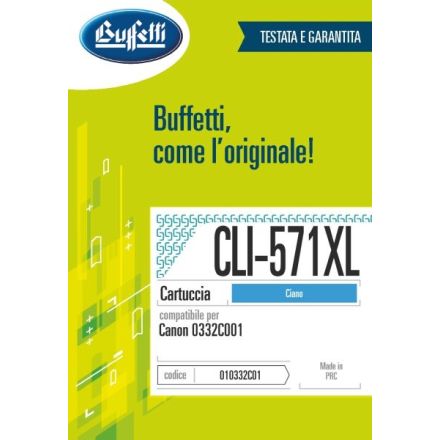 Canon Cartuccia ink jet - Compatibile CLI-571XL 0332C001 - Ciano - 680 pag