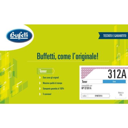 Toner HP - Compatibile 312A CF381A - Ciano - 2.700 pag