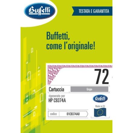 Cartuccia ink jet HP - Compatibile Rigenerato 72 C9374A - Grigio - 4.400 pag