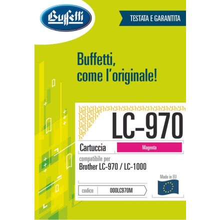 Brother Cartuccia ink jet - Compatibile LC-1000 LC-970M LC-1000M - Magenta - 400 pag