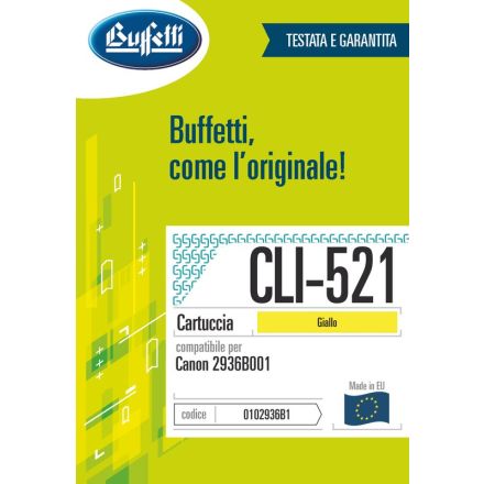 Canon Cartuccia ink jet - Compatibile CLI-521 2936B001 - Giallo - 535 pag