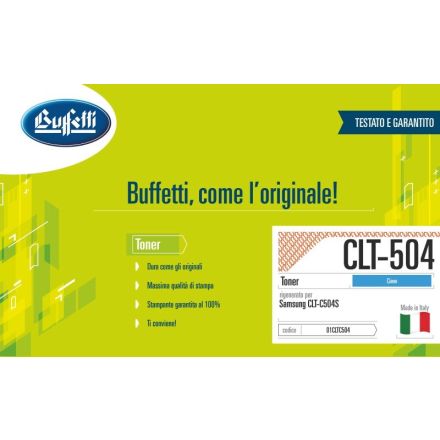 Samsung Toner - Compatibile Rigenerato CLTC504S CLT-C504S - Ciano - 1.800 pag