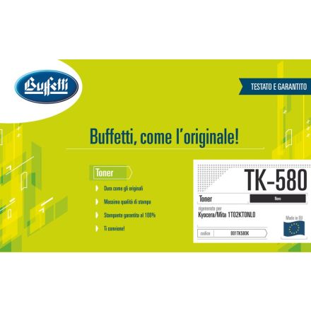 Kyocera/Mita Toner - Compatibile TK-580 1T02KT0NL0 - Nero - 3.500 + 1.500 pag