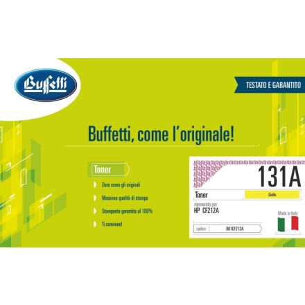 Toner HP - Compatibile Rigenerato 131A CF212A - Giallo - 1.800 pag