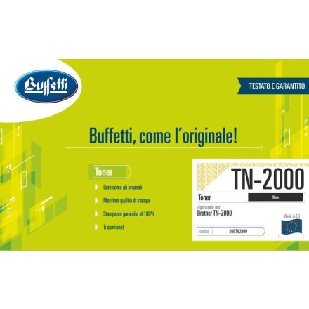 Brother Toner - Compatibile Rigenerato TN-2000 - Nero - 2.500 pag