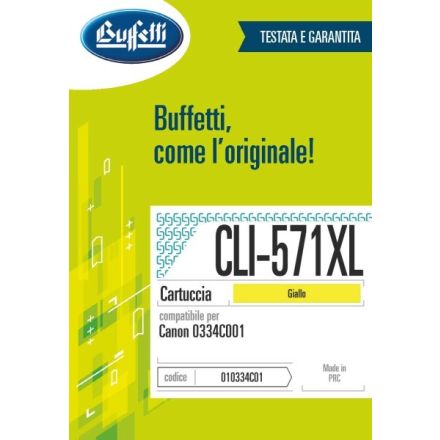 Canon Cartuccia ink jet - Compatibile CLI-571XL 0334C001 - Giallo - 680 pag