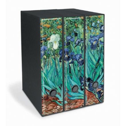 Set 3 raccoglitori Image - Formato Protocollo - Dorso 8 cm - Vincent van Gogh - Iris