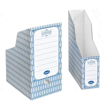 Scatola portariviste Secretaire - Dorso 9,3 cm - 33x25 cm - blu