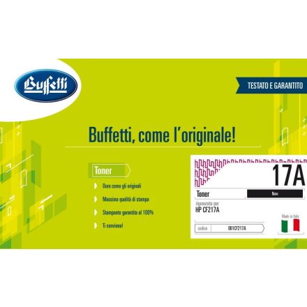 Toner HP - Compatibile Rigenerato 17A CF217A - Nero - 1.600 pag
