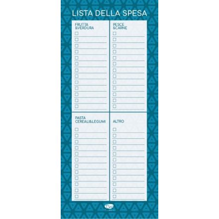 Blocco frigo con calamita, tracciati sett./spesa/notes - 21x9 cm -soggetti assortiti