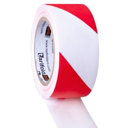 Nastro bianco/rosso - altezza rotolo 50 mm x 33 mt di lunghezza