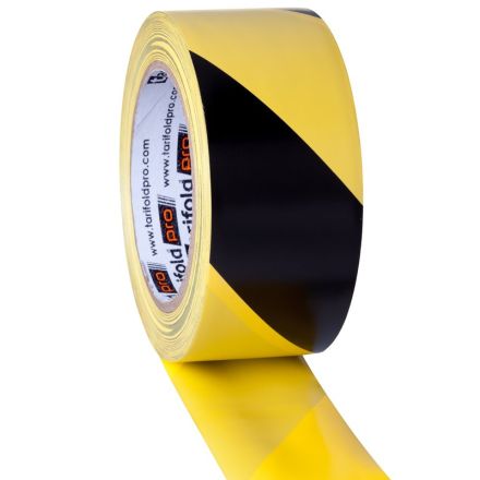 Nastro giallo/nero - altezza rotolo 50 mm x 33 mt di lunghezza