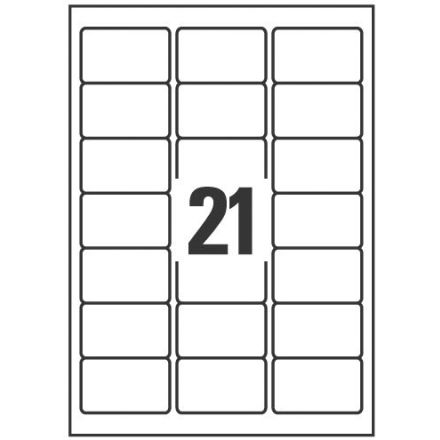 Etichette adesive trasparenti QuickPEEL - 63,5 x 38,1 mm - Fogli A4 - conf. 25 fogli