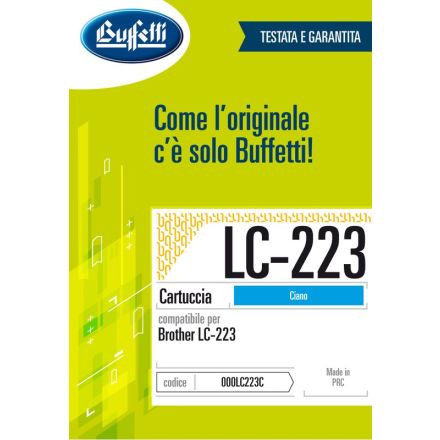 Brother Cartuccia ink jet - Compatibile LC-223 LC-223C - Ciano - 550 pag