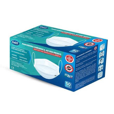 Mascherine chirurgiche - Imbustate singolarmente - Dispositivo medico - Classe I - Tipo II