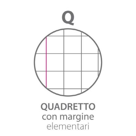 Maxiquaderno Collezione Chatty - Rigatura 0Q - Quadretto da 5mm con margine - 80 g - A4 - copertine assortite