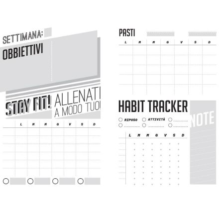 Taccuino interno Bullet Journal Fitness - carta avorio - formato 13x21 cm