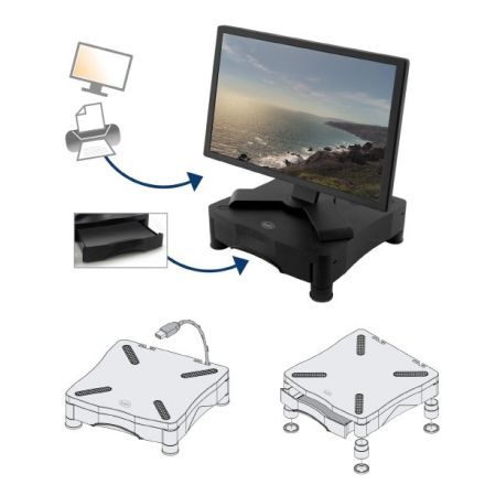 Supporto per monitor con cassetto