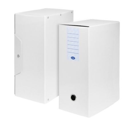 Scatola progetti con bottone - Dorso 15 cm - 34x24 cm - bianco