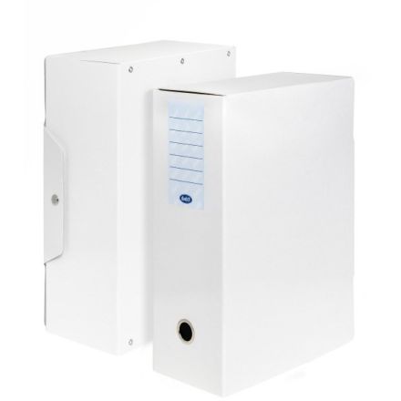 Scatola progetti con bottone - Dorso 12 cm - 34x24 cm- bianco