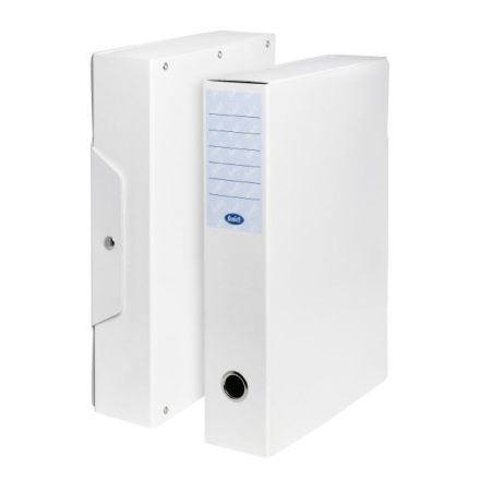 Scatola progetti con bottone - Dorso 7 cm - 34x24 cm - bianco