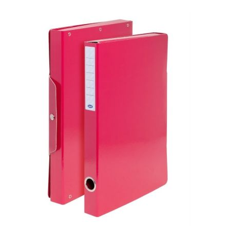 Scatola progetti con bottone - Dorso 3 cm - 34x24 cm cm - fucsia