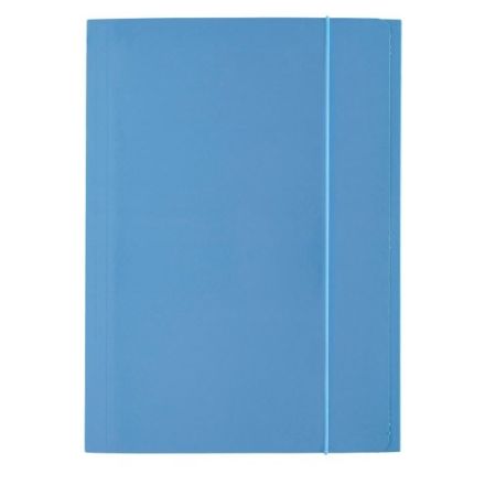 Cartellina con elastico - cartoncino lucido - 33x24 cm - celeste