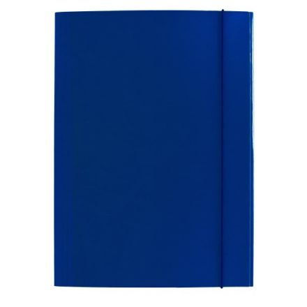 Cartellina con elastico - cartoncino lucido - 33x24 cm - blu