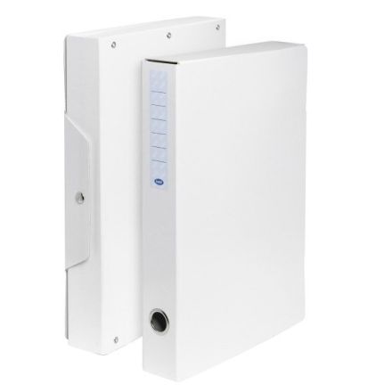 Scatola progetti con bottone - Dorso 5 cm - 34x24 cm - bianco