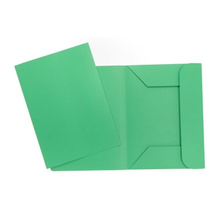 Cartelline 3 lembi Arcobaleno - cartoncino - 190 g/mq - 33,5x24,5 cm - verde - conf. 20 pz