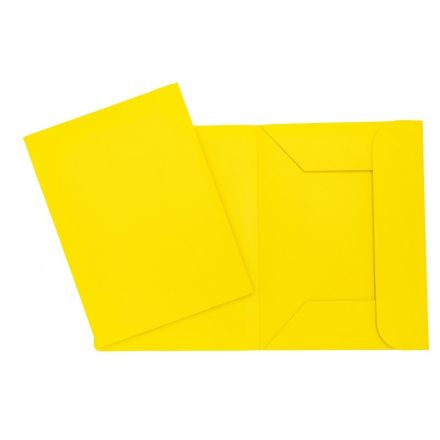 Cartelline 3 lembi Arcobaleno - cartoncino - 190 g/mq - 33,5x24,5 cm - giallo - conf. 20 pz
